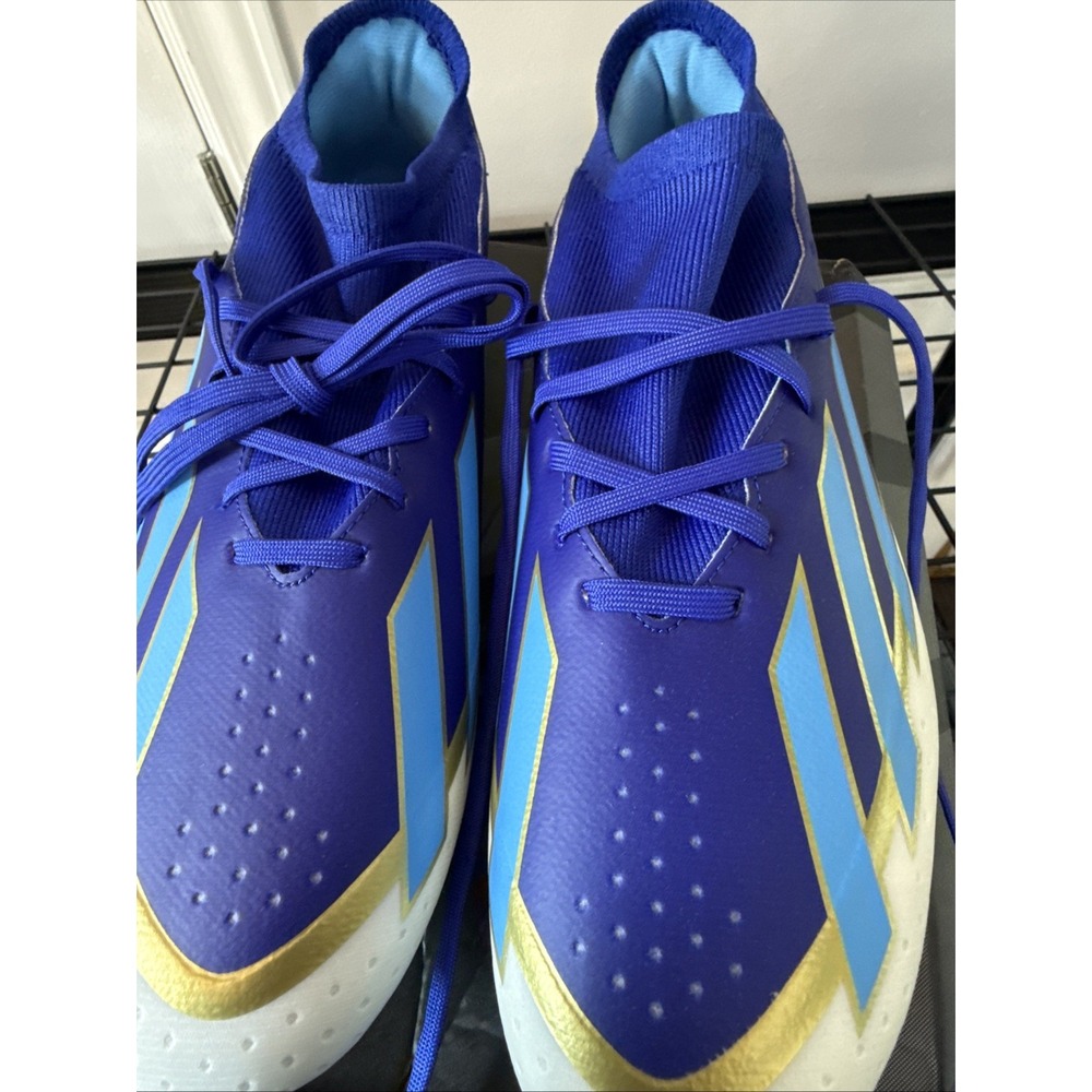 Adidas X Crazyfast League Messi Blue Gold Soccer Cleats Size 12 New In Box NiB - Picture 13 of 16